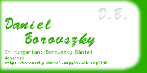 daniel borovszky business card